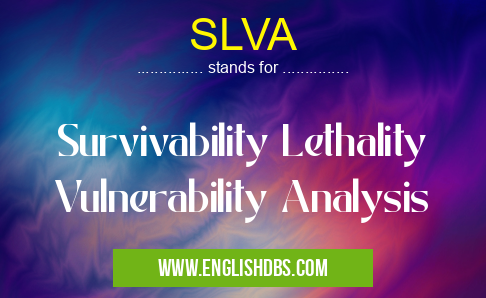 SLVA means Survivability Lethality Vulnerability Analysis SLVA
