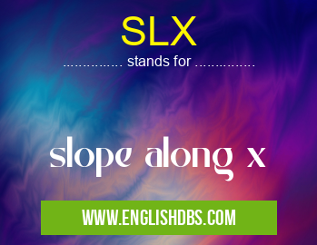 SLX means slope along x SLX