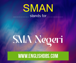 SMAN means SMA Negeri SMAN