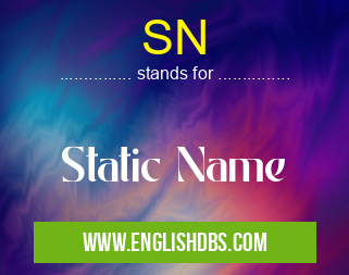 SN means Static Name SN