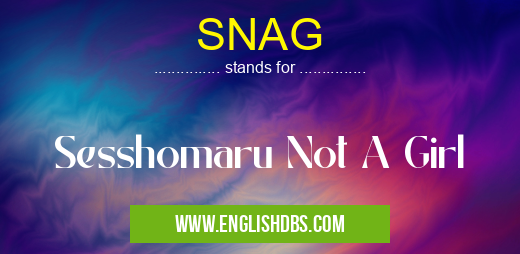 SNAG means Sesshomaru Not A Girl SNAG