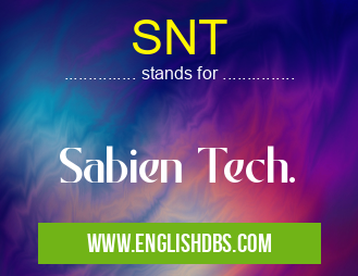 SNT means Sabien Tech. SNT