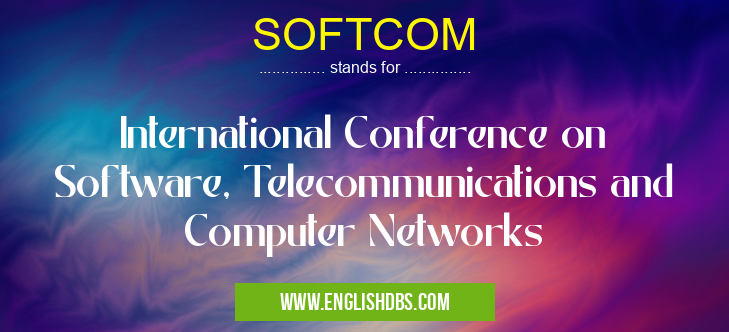 SOFTCOM means International Conference on Software, Telecommunications and Computer Networks SOFTCOM