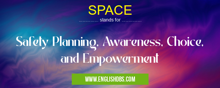 SPACE means Safety Planning, Awareness, Choice, and Empowerment SPACE