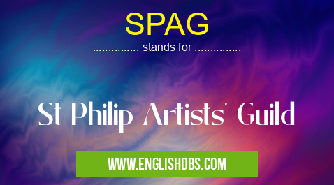 SPAG means St Philip Artists' Guild SPAG