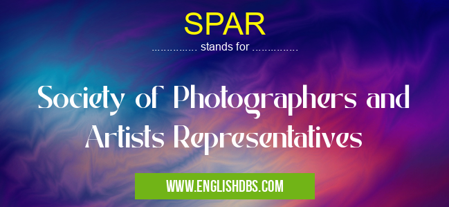 SPAR means Society of Photographers and Artists Representatives SPAR