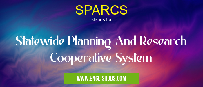 SPARCS means Statewide Planning And Research Cooperative System SPARCS