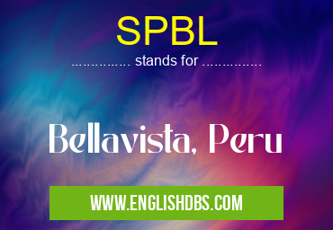 SPBL means Bellavista, Peru SPBL