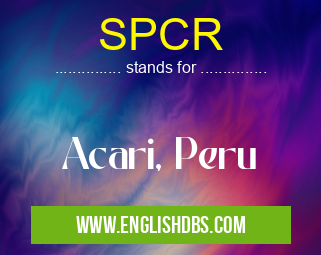 SPCR means Acari, Peru SPCR