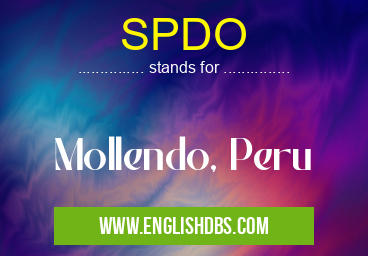 SPDO means Mollendo, Peru SPDO