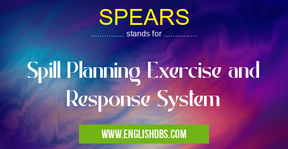 SPEARS means Spill Planning Exercise and Response System SPEARS