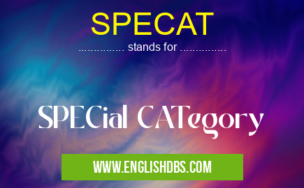 SPECAT means SPECial CATegory SPECAT