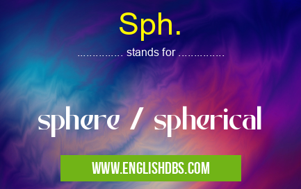 Sph. means sphere / spherical Sph.