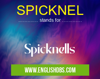 SPICKNEL means Spicknells SPICKNEL