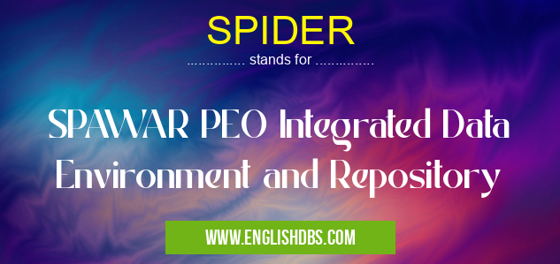 SPIDER means SPAWAR PEO Integrated Data Environment and Repository SPIDER