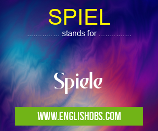 SPIEL means Spiele SPIEL