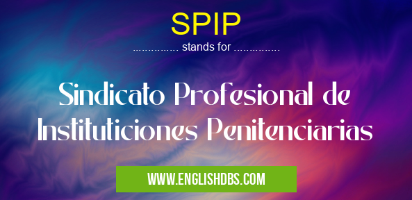 SPIP means Sindicato Profesional de Instituticiones Penitenciarias SPIP