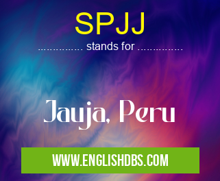 SPJJ means Jauja, Peru SPJJ