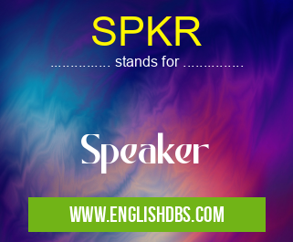 SPKR means Speaker SPKR