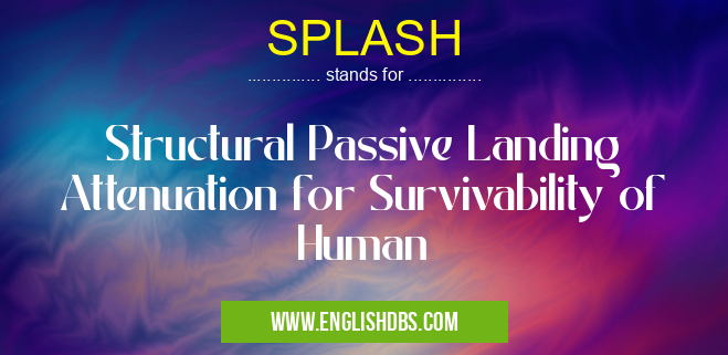 SPLASH means Structural Passive Landing Attenuation for Survivability of Human SPLASH