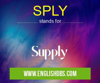 SPLY means Supply SPLY