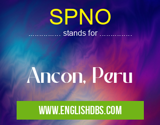 SPNO means Ancon, Peru SPNO