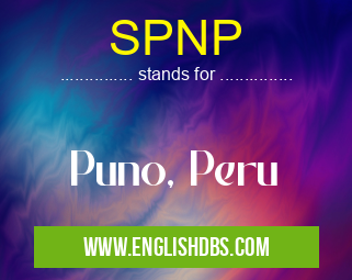 SPNP means Puno, Peru SPNP