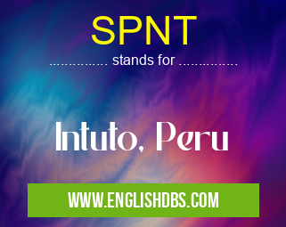 SPNT means Intuto, Peru SPNT