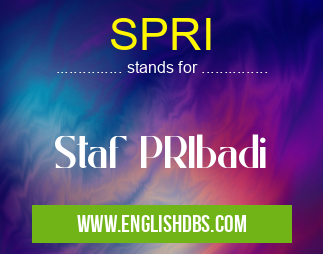 SPRI means Staf PRIbadi SPRI