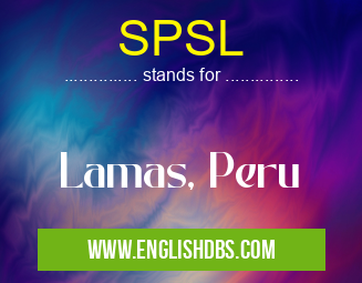 SPSL means Lamas, Peru SPSL