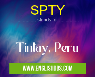 SPTY means Tintay, Peru SPTY