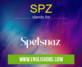 SPZ means Spetsnaz SPZ