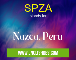 SPZA means Nazca, Peru SPZA