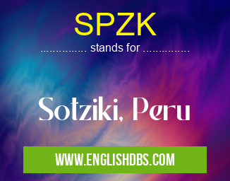 SPZK means Sotziki, Peru SPZK