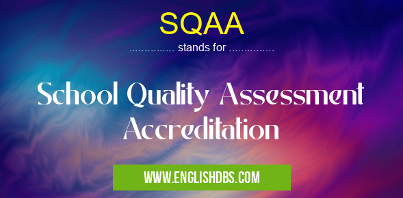 SQAA means School Quality Assessment Accreditation SQAA