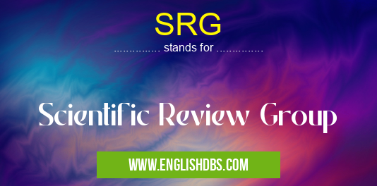 SRG means Scientific Review Group SRG
