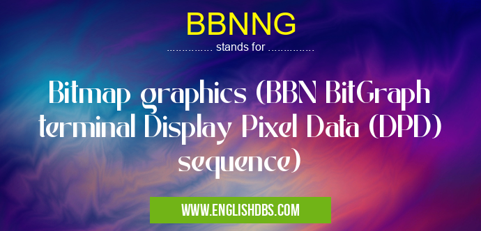 BBNNG means Bitmap graphics (BBN BitGraph terminal Display Pixel Data (DPD) sequence) BBNNG