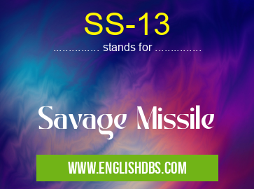 SS-13 means Savage Missile SS-13