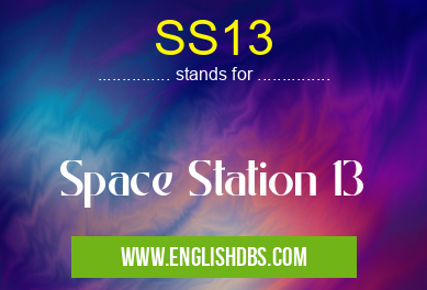 SS13 means Space Station 13 SS13