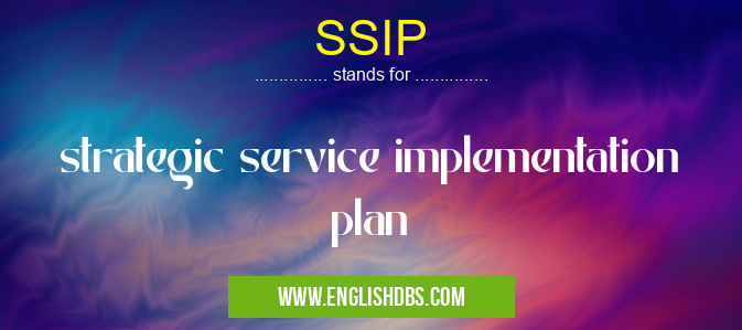 SSIP means strategic service implementation plan SSIP