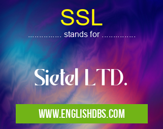 SSL means Sietel LTD. SSL