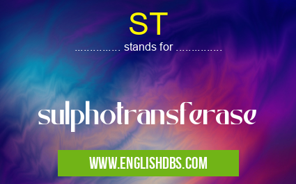 ST means sulphotransferase ST