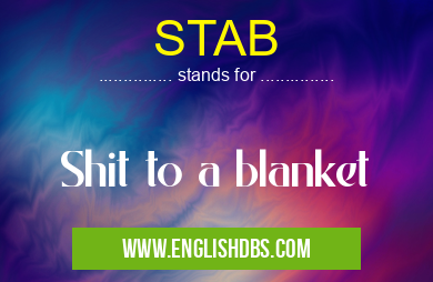 STAB means Shit to a blanket STAB