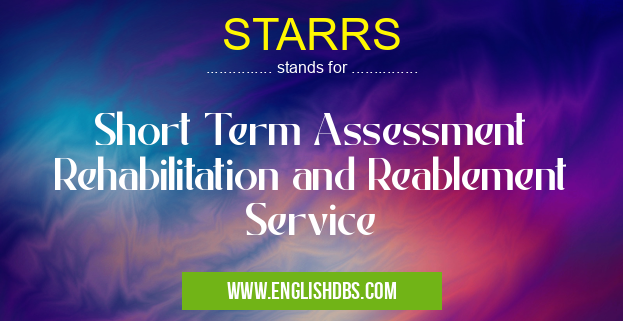 STARRS means Short Term Assessment Rehabilitation and Reablement Service STARRS