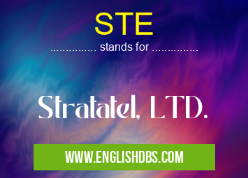 STE means Stratatel, LTD. STE