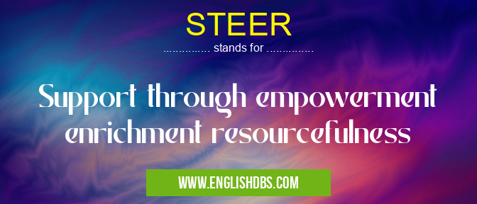 STEER means Support through empowerment enrichment resourcefulness STEER