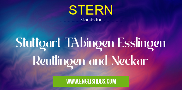 STERN means Stuttgart Tübingen Esslingen Reutlingen and Neckar STERN