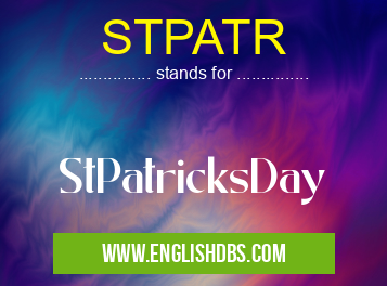 STPATR means StPatricksDay STPATR