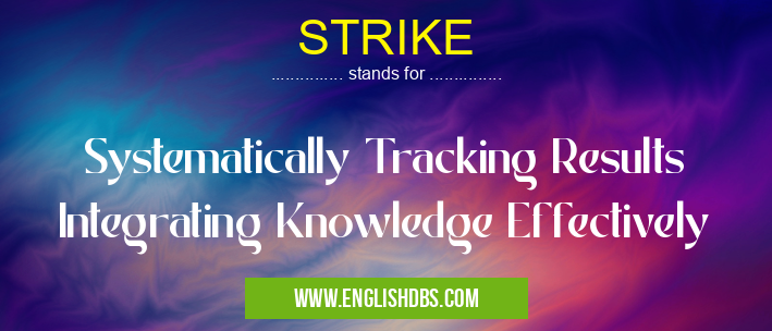 STRIKE means Systematically Tracking Results Integrating Knowledge Effectively STRIKE