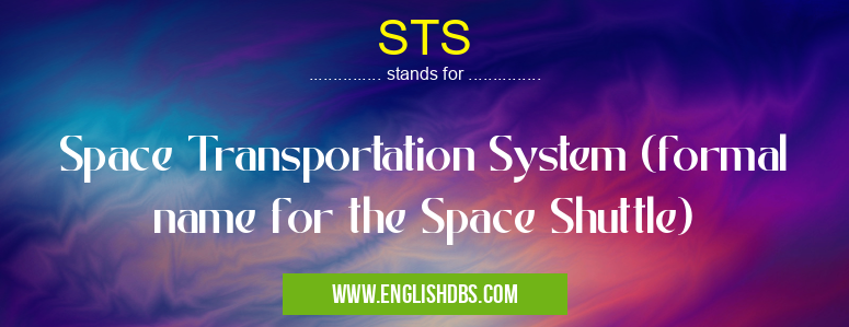 STS means Space Transportation System (formal name for the Space Shuttle) STS